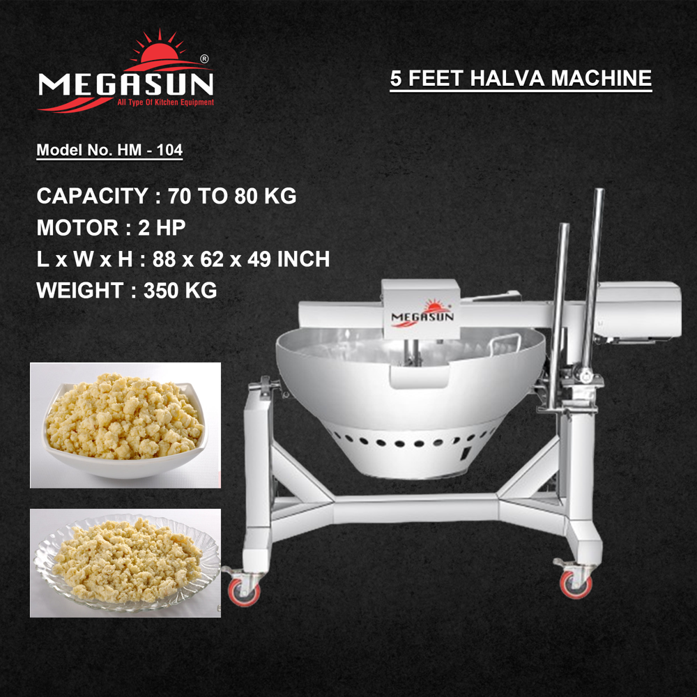 5 Feet Halwa Making Machine