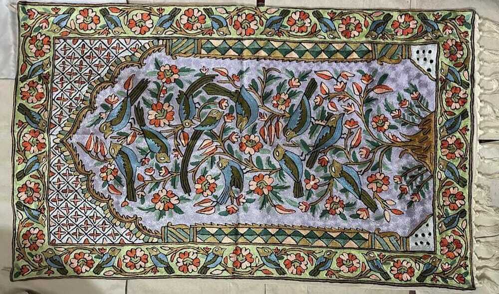 Rectangular Kashmiri Handmade Carpet
