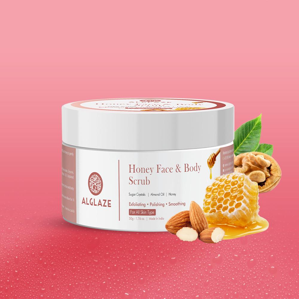 Alglaze Honey Face & Body Scrub With Almond Oil & Honey - Characteristics: 100% Natural