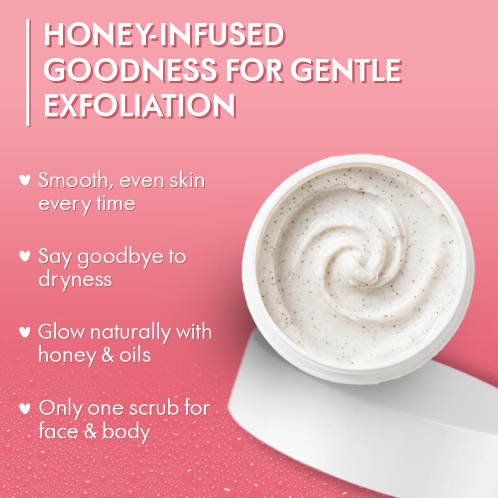 Alglaze Honey Face & Body Scrub with Almond Oil & Honey