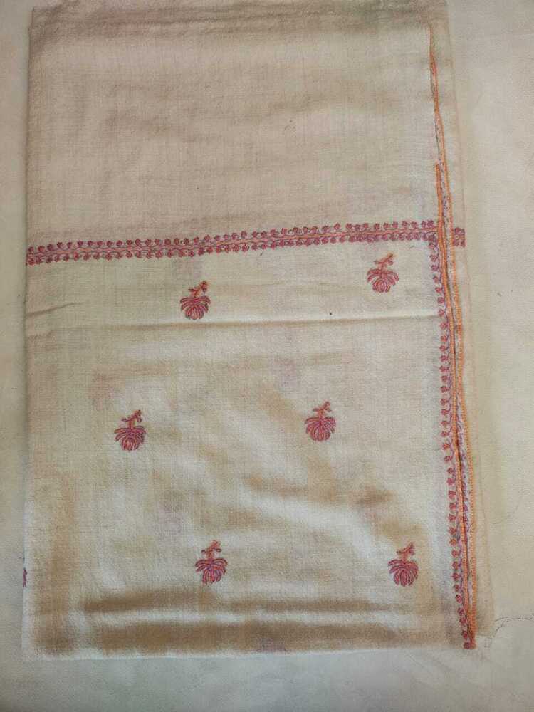 White Pure Kashmiri Pashmina Shawl