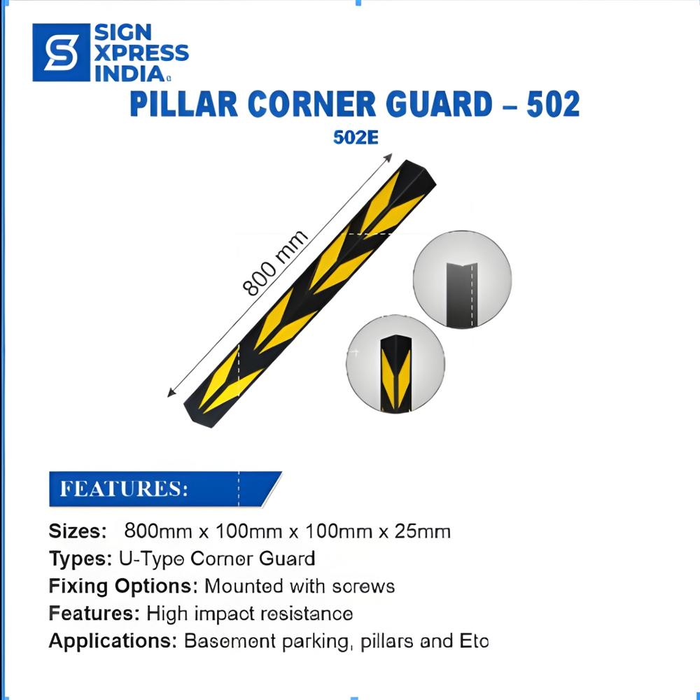 Pillar Corner Guards - 502e - Body Material: Rubber