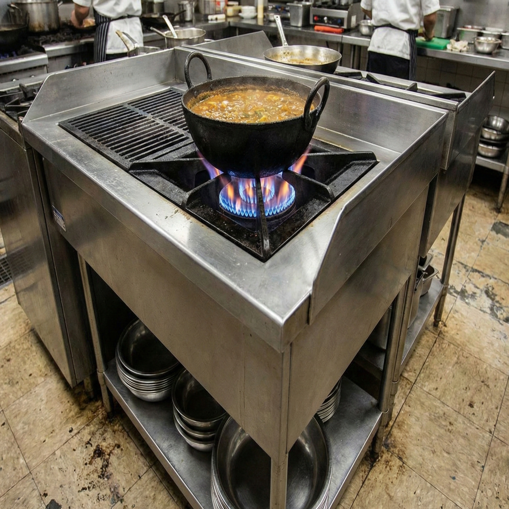 Single Indian Burner - Dimension (L*w*h): 12x12 Inch (In)