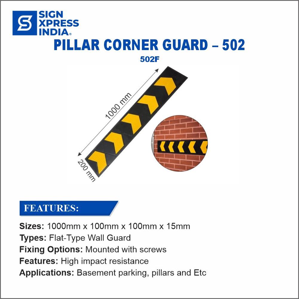 180 Rubber Wall Guards - 502f - Color: Yellow And Black