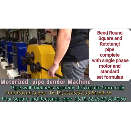 Mechanical Pipe Bending Machine - Semi-automatic Operation, Normal Bending Speed | Ideal For Industrial Applications, Excellent Condition