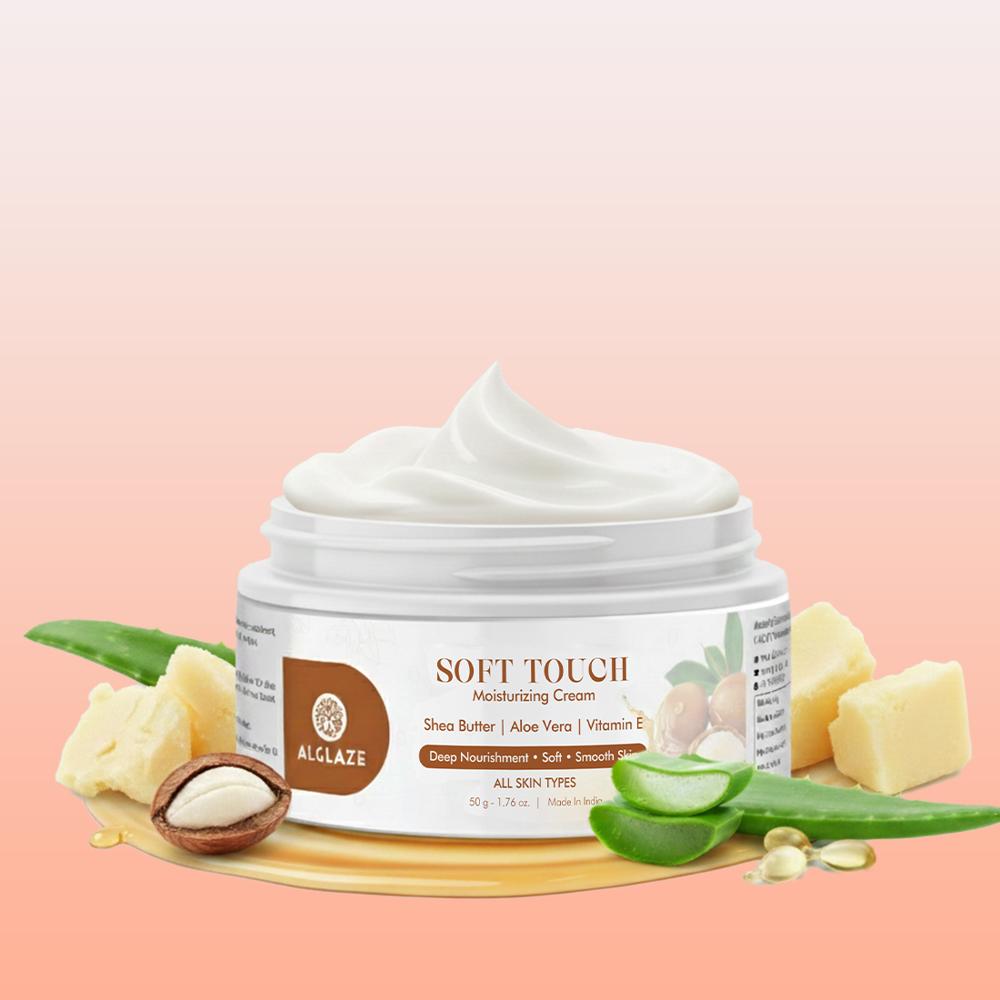 Alglaze Soft Touch Moisturizing Cream with Shea Butter, Aloe Vera & Vitamin E