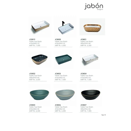 JABON JCI12682 Table Top Wash Basin