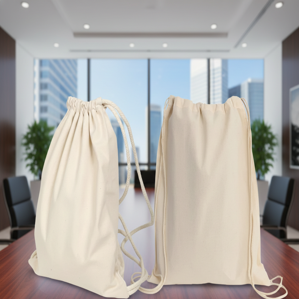Drawstring Backpack Bag (Natural)