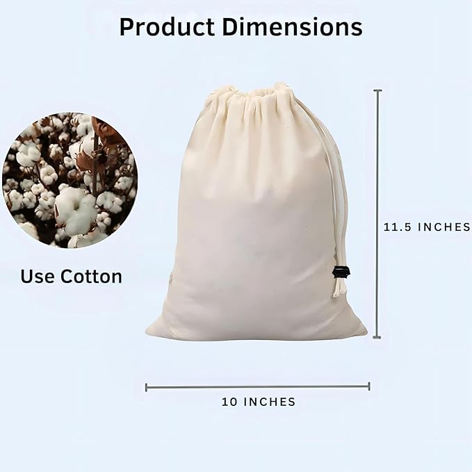 Drawstring Backpack Bag (Natural) - Color: Natural / Off-white