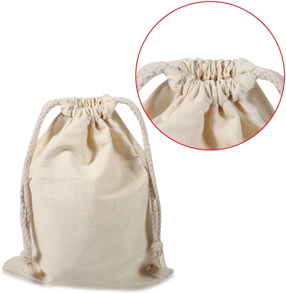 Drawstring Backpack Bag (Natural) - Color: Natural / Off-white