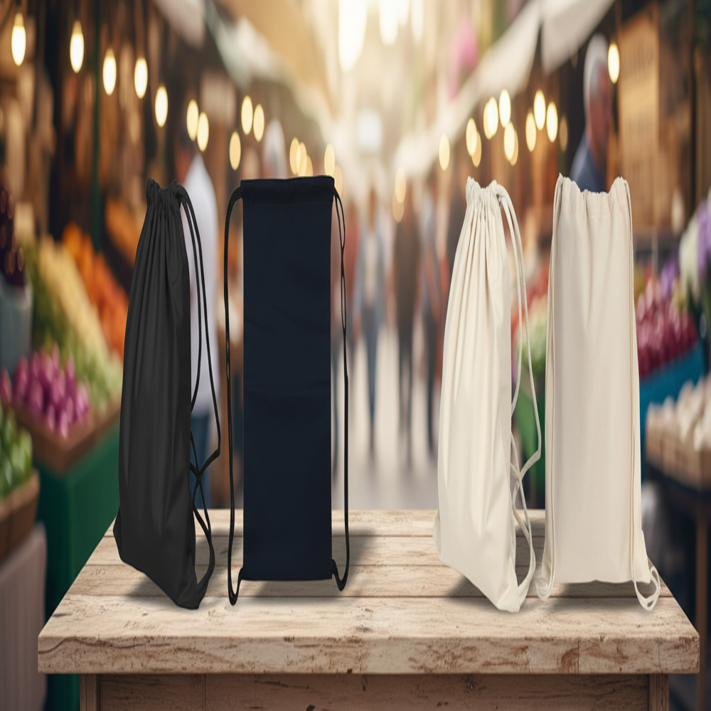 Drawstring Backpack Bag (Natural)