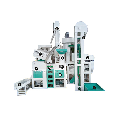 1350 RPM Combined Rice Mill Plant With Mist Polisher