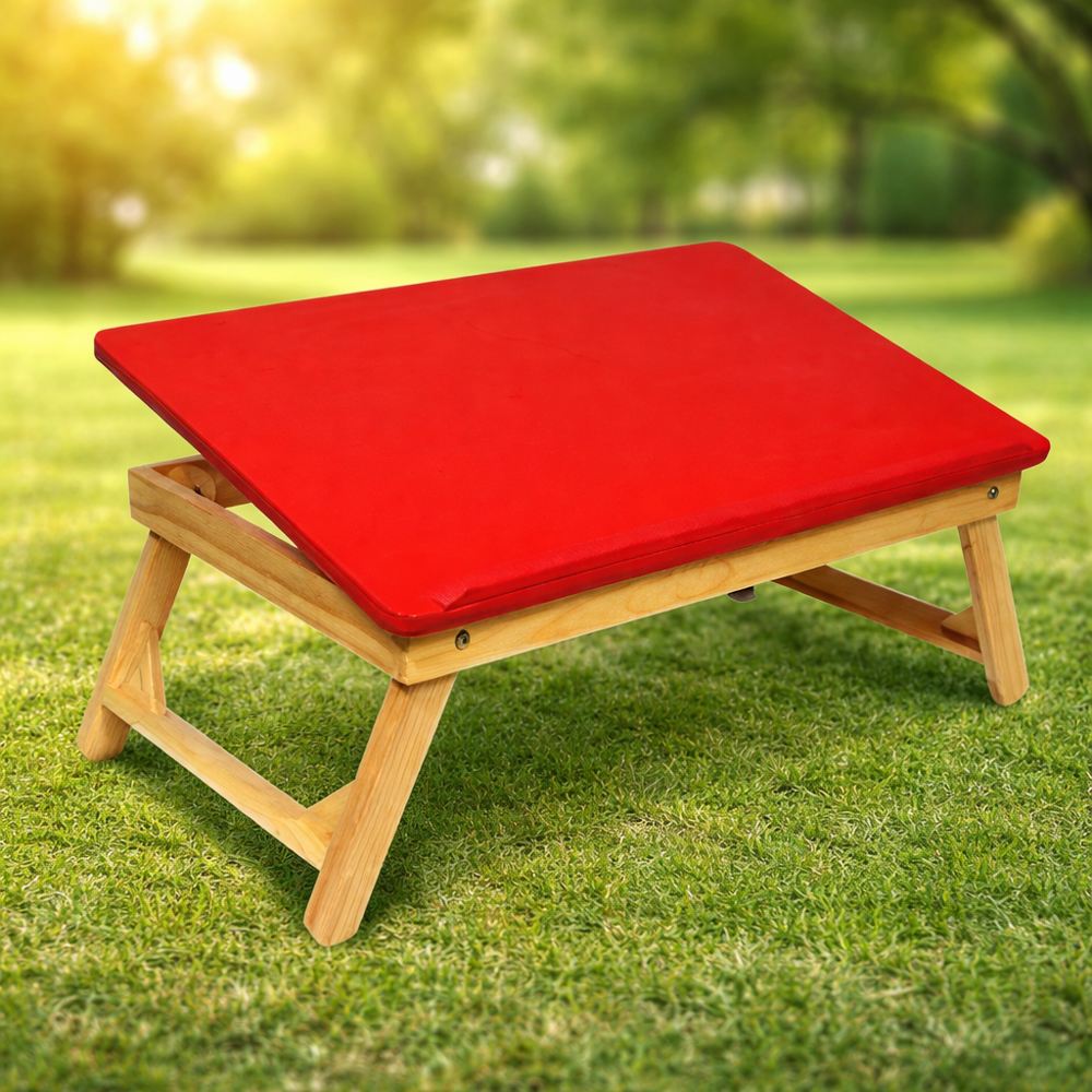Heavy Laptop Table - 100% Natural Wood, 20x53 Cm , Multi-purpose & Flexible Design For Comfort And Adjustable Use