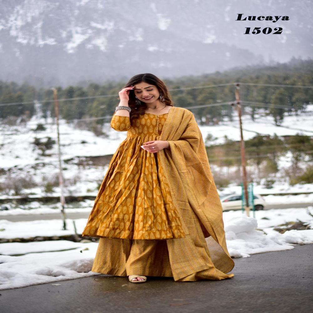 Anarkali kurti Set Whith Dupatta