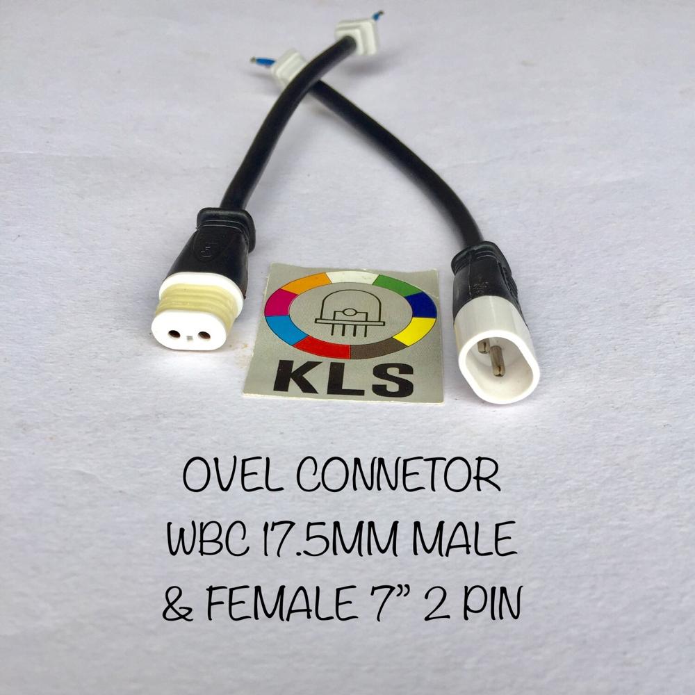 Ovel Connector - Electric Power Supply, 17.5mm Compact Size , Black & White Colors, 1-year Warranty For Industrial Applications
