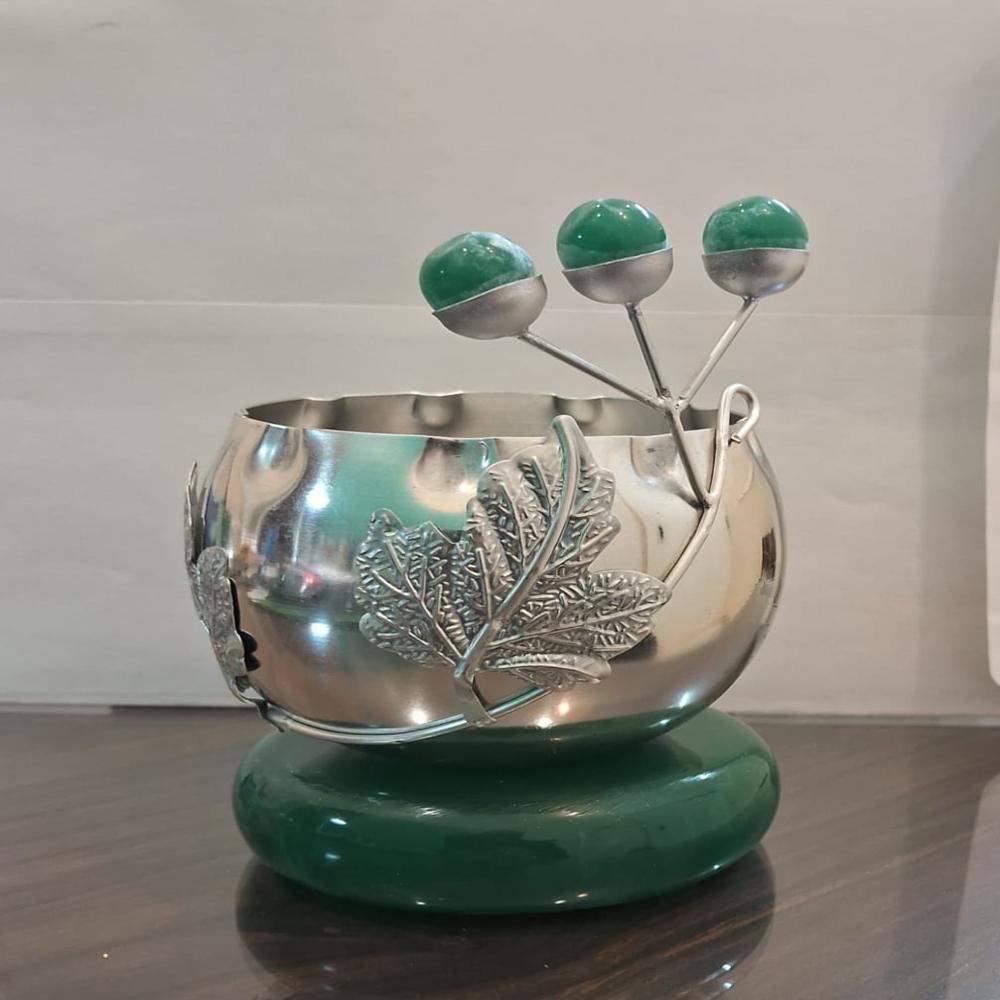 Decorative Bowl With Resin Base