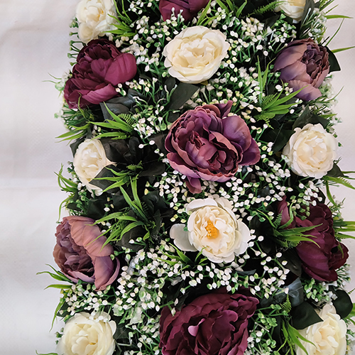 Greenery  Red Flower Floral Garland