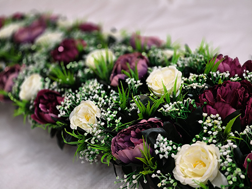 Greenery  Red Flower Floral Garland