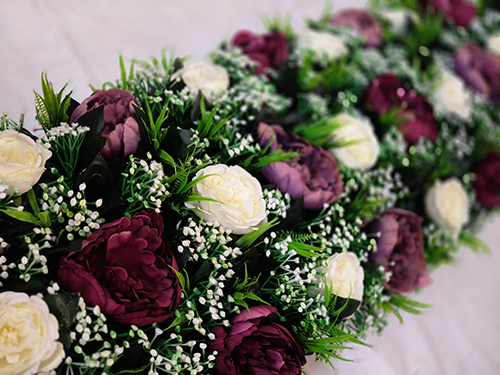 Greenery  Red Flower Floral Garland