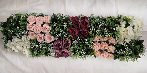 Polyester Rose Artificial Flower Patta - Color: Multicolour