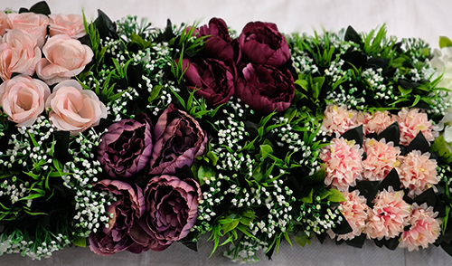 Polyester Rose Artificial Flower Patta - Color: Multicolour