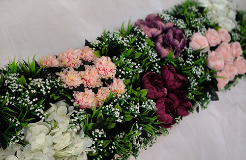 Polyester Rose Artificial Flower Patta