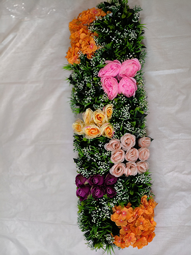Fabric Artificial Flower Channel - Color: Multicolour
