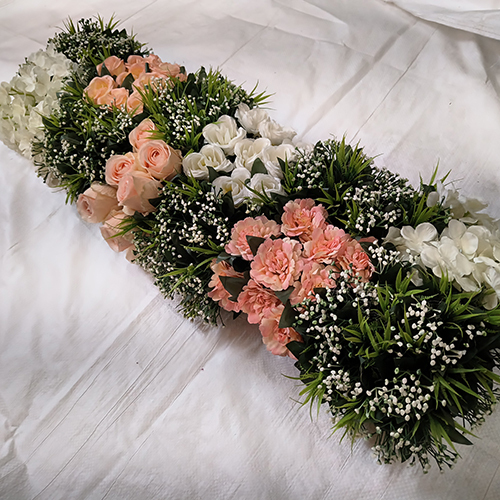 Polyester Artificial Flower Pink Mix Flower Patta