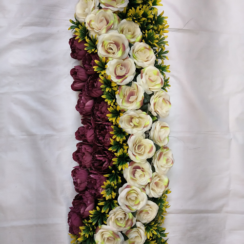 Burgundy Red And White Artificial Flower Table Centerpiece