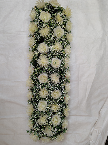 White Plastic Artificial Flower Patta