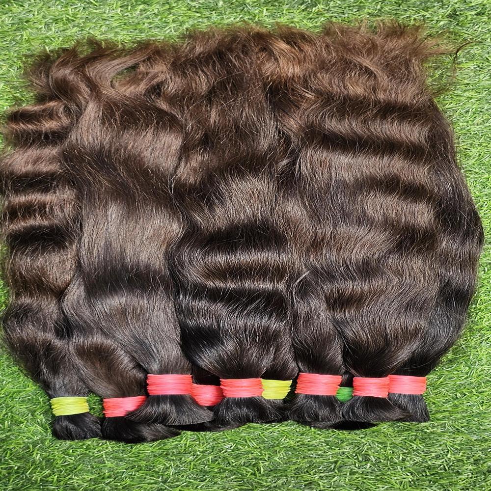 Bulk Human Hair Braiding Natural Brown Indian Hair Extension Unweft Weaving Braids