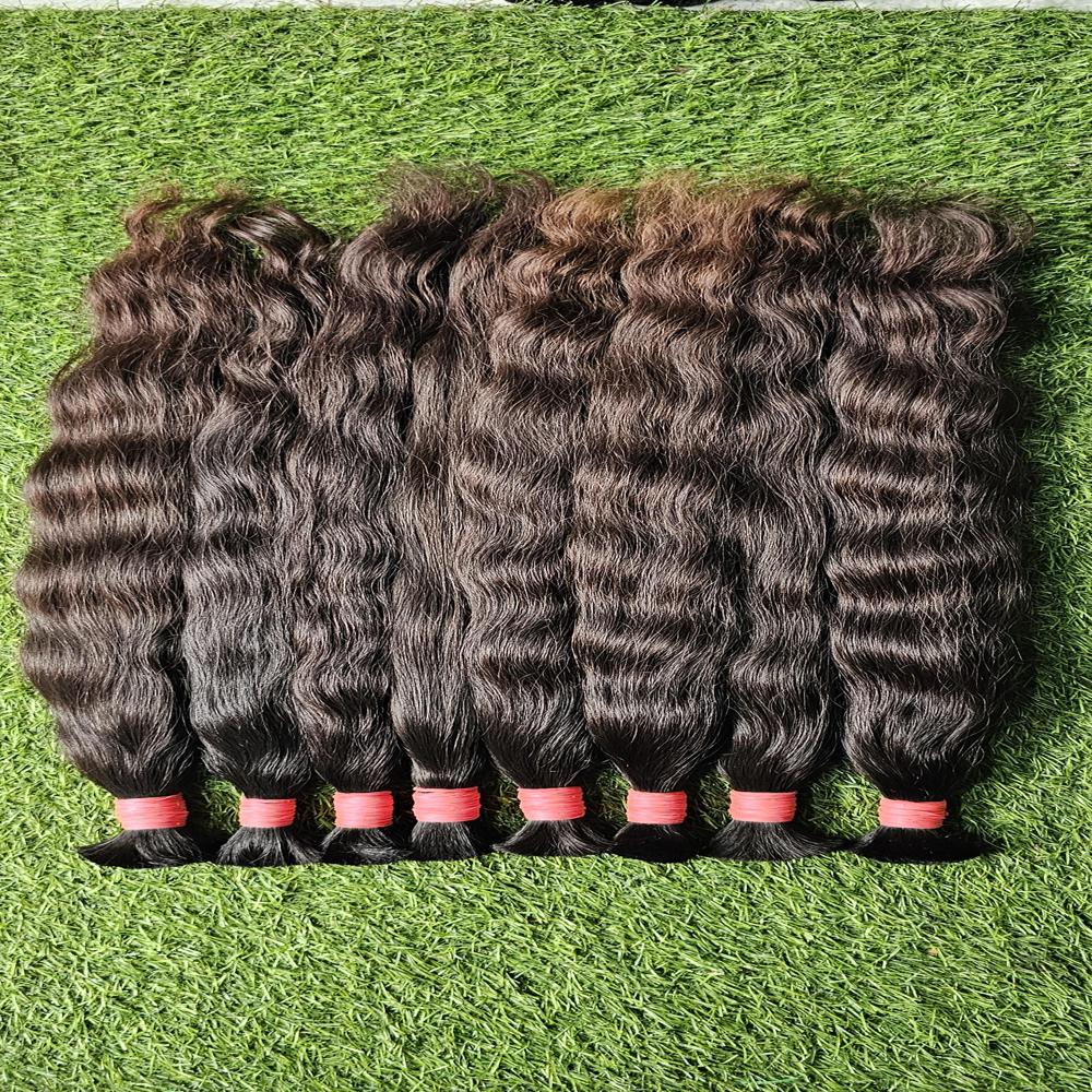 Bulk Human Hair Braiding Indian Hair Natural Unweft Weaving Braids