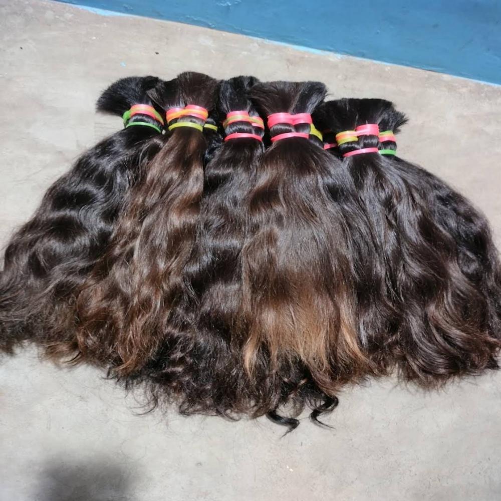 100% Bulk Hair Indian Remy Human Hair Loose Weave Natural Light Brown 12-36inch