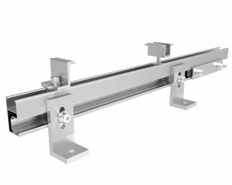 D Rail Channel Solar Panel Mounting Structure