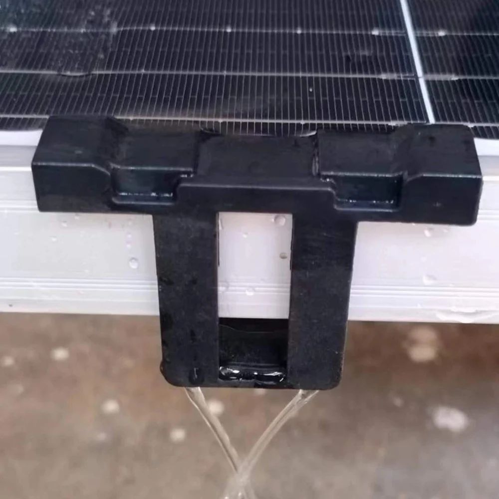 Water Draining Clamp For Solar Panel - Color: Black