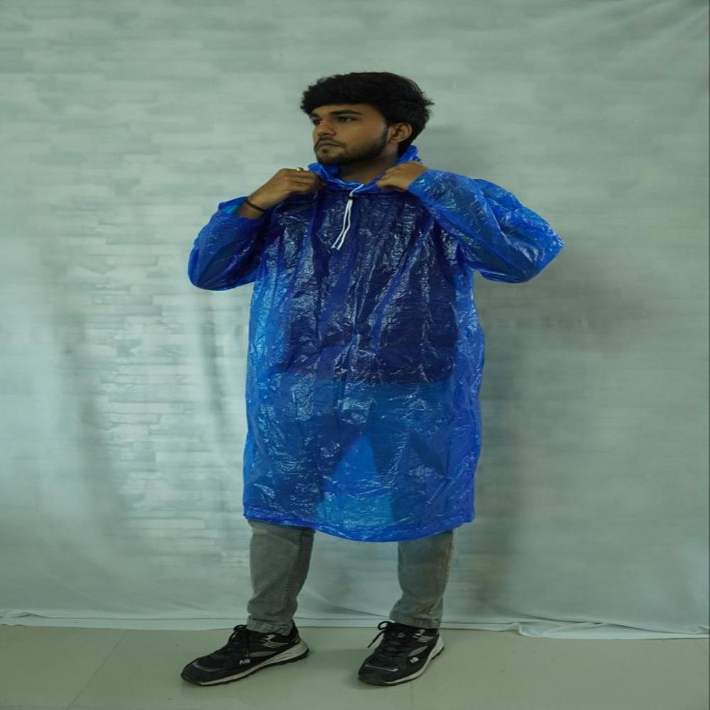 Men Rain Poncho - Color: Multi Colour
