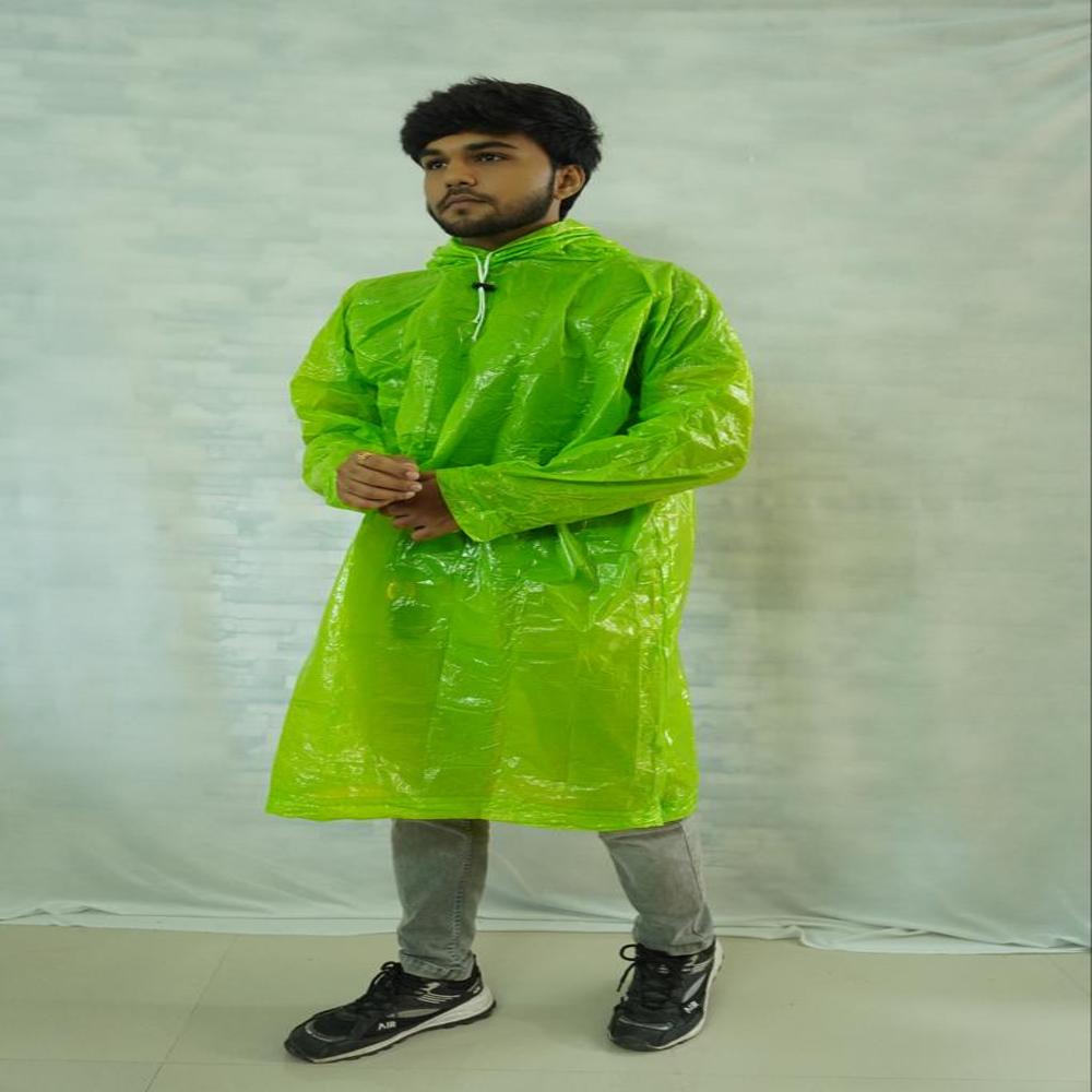 Men Rain Poncho - Color: Multi Colour