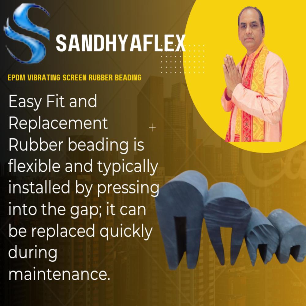 Vibrating Screen Rubber Beading - Bore Size: 30mm