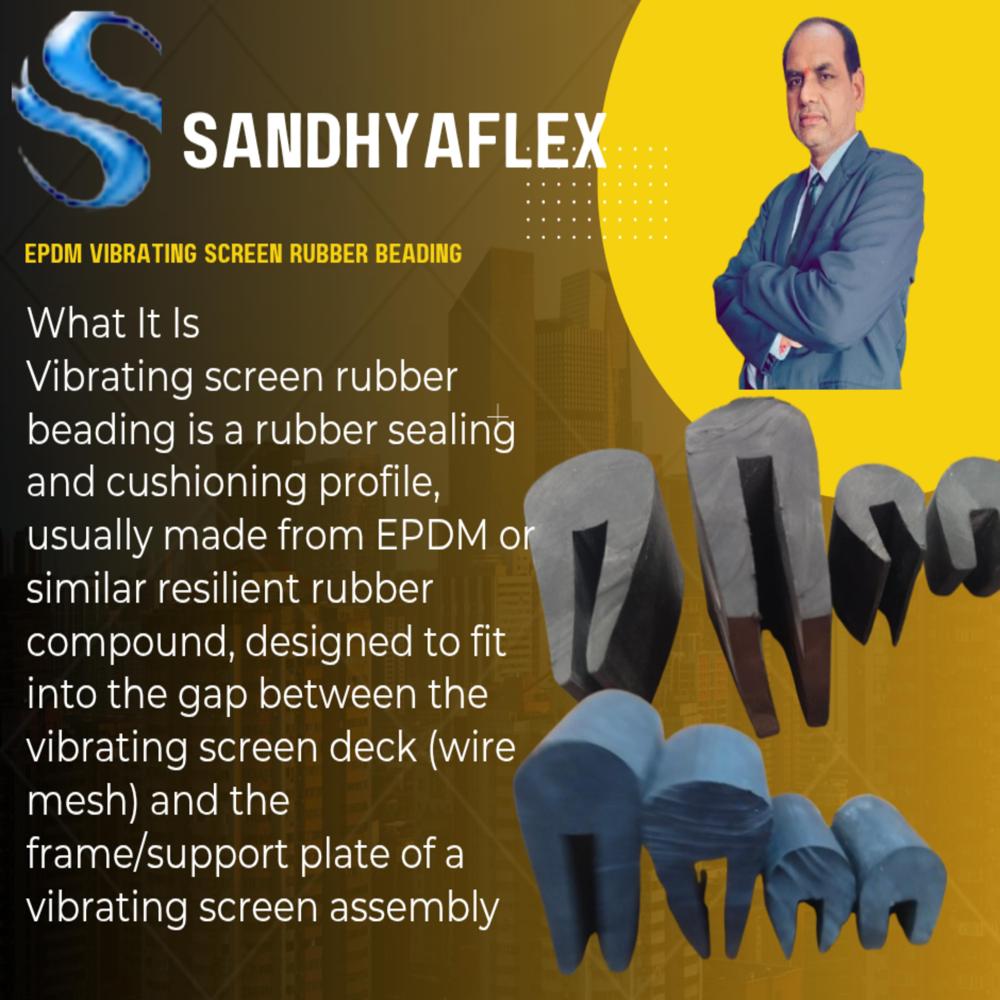 Vibrating Screen Rubber Beading - Bore Size: 30mm
