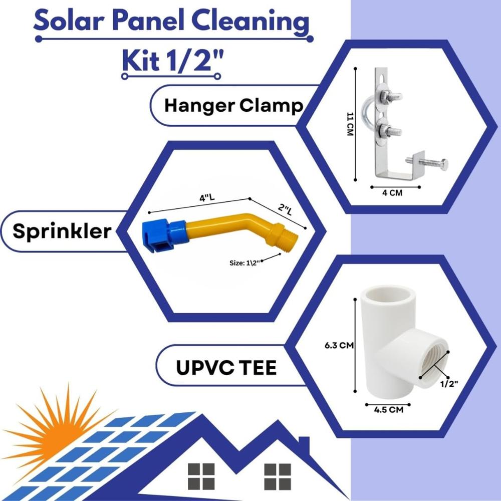 Mono Panel Solar Panel Cleaning Sprinkler Set