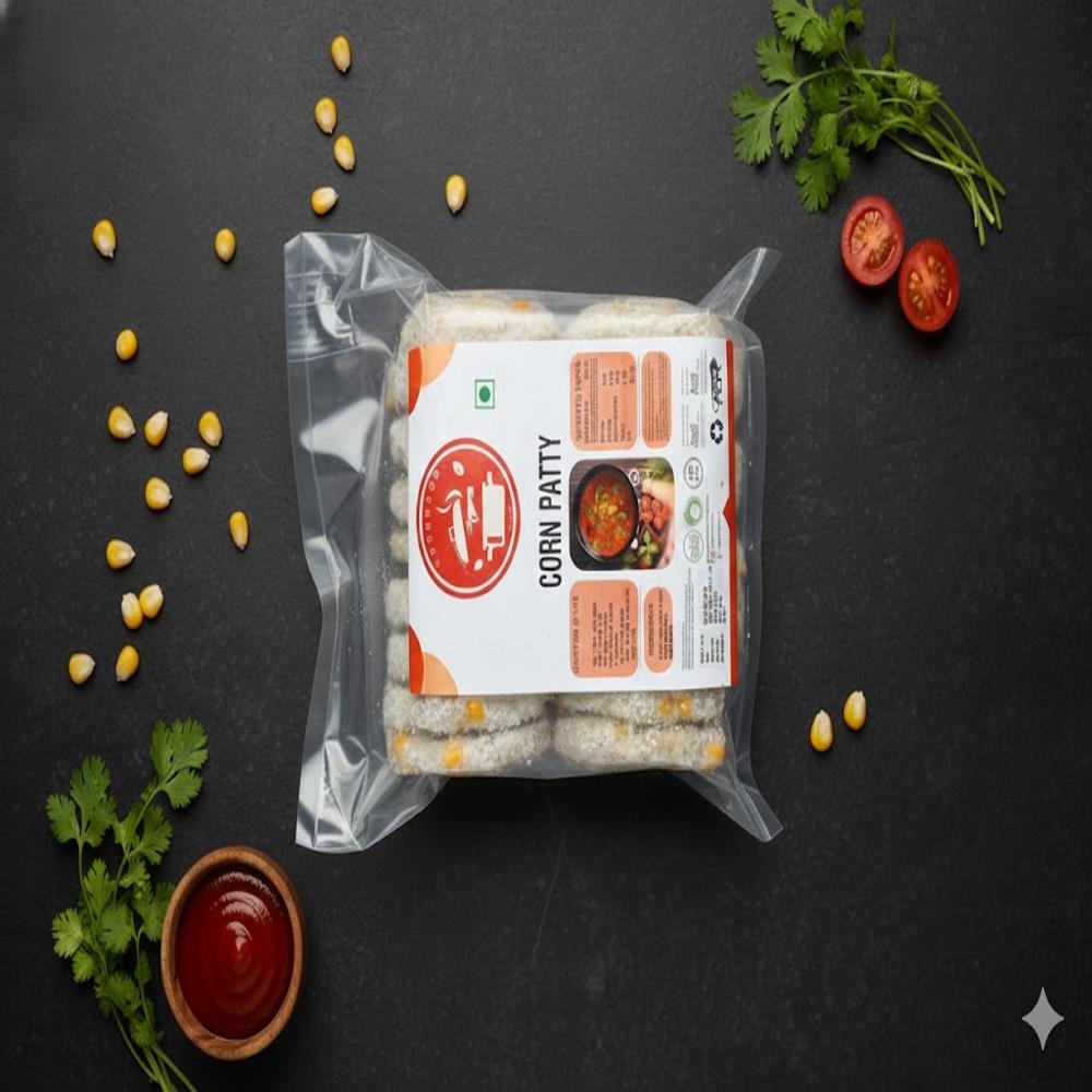 Frozen Corn Patty - Processing Type: Baked