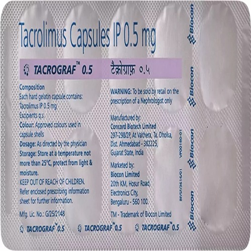 Tacrograf 0.5 mg Capsule