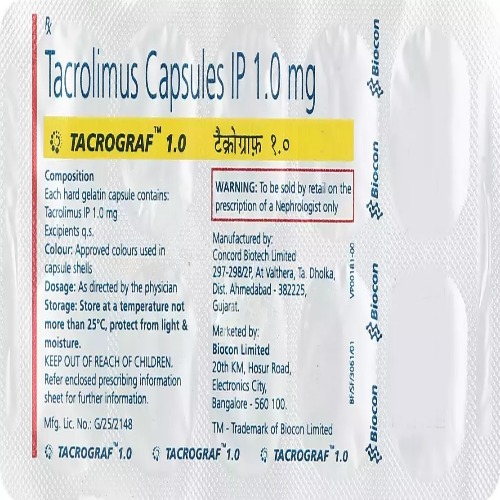 Tacrograf 1 Mg Capsule - Recommended For: Doctor