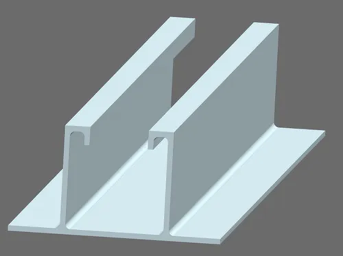 Aluminum Micro Monorail Solar Panel Mounting Structure Rail
