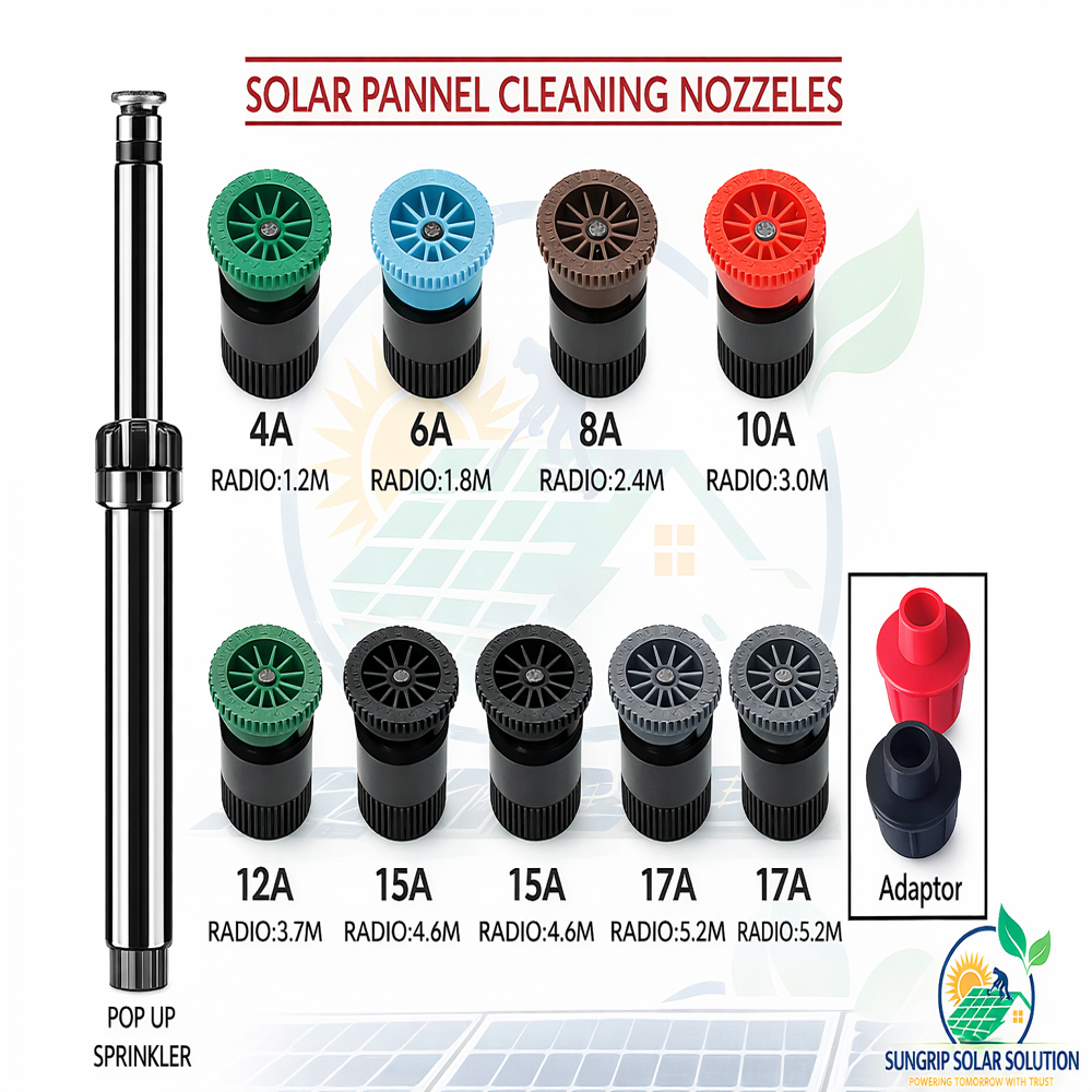 Adjustable Solar Panel Cleaning Spray Nozzle