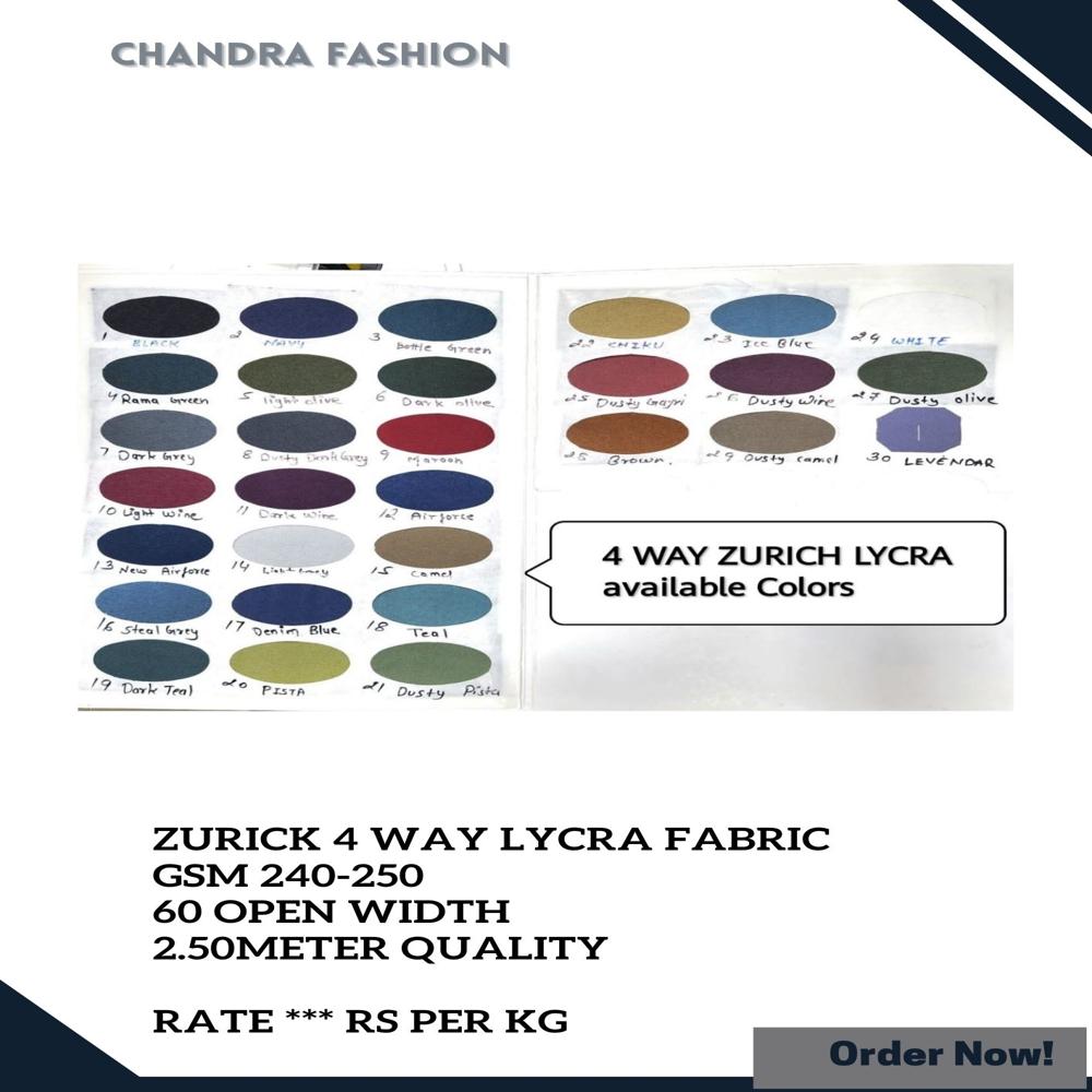 4 WAY LYCRA 250 GSM