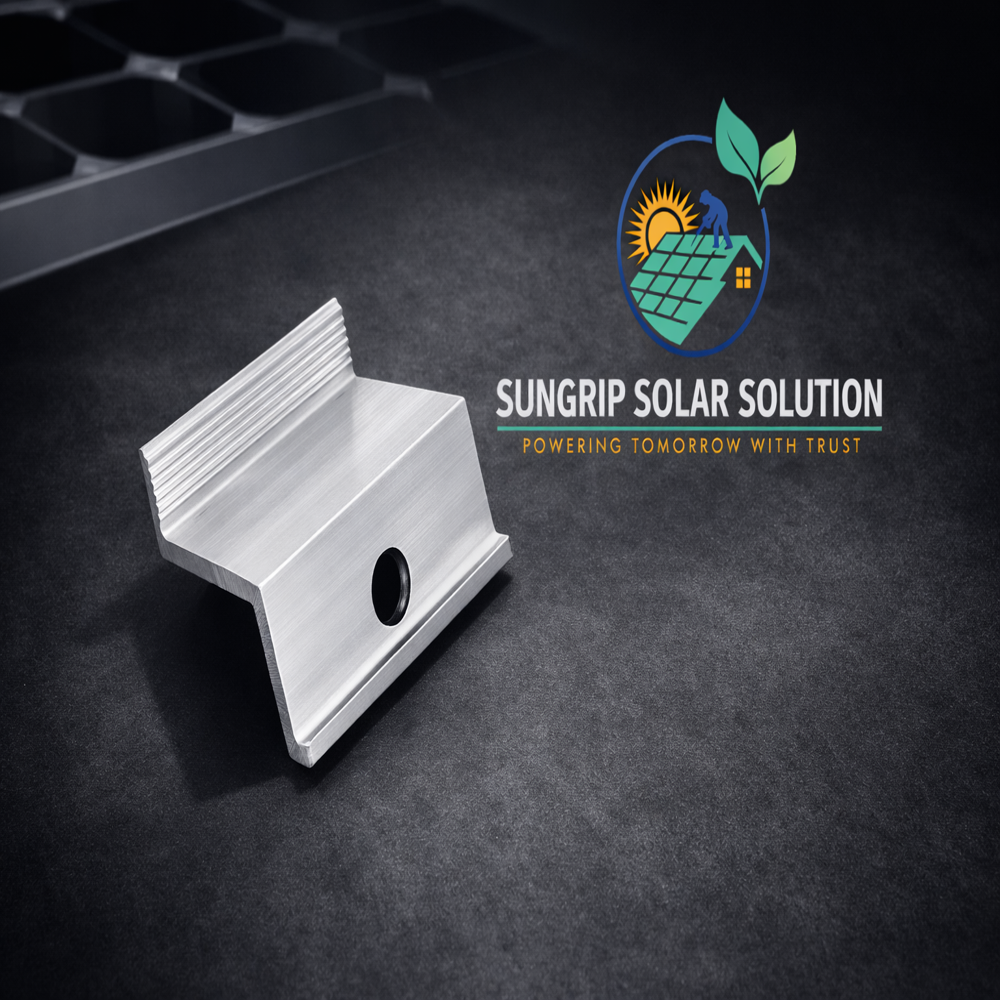 Solar Panel End Clamp - Color: Silver
