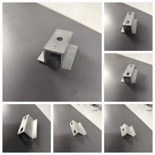 Solar Panel Mid End Clamp - Color: Silver
