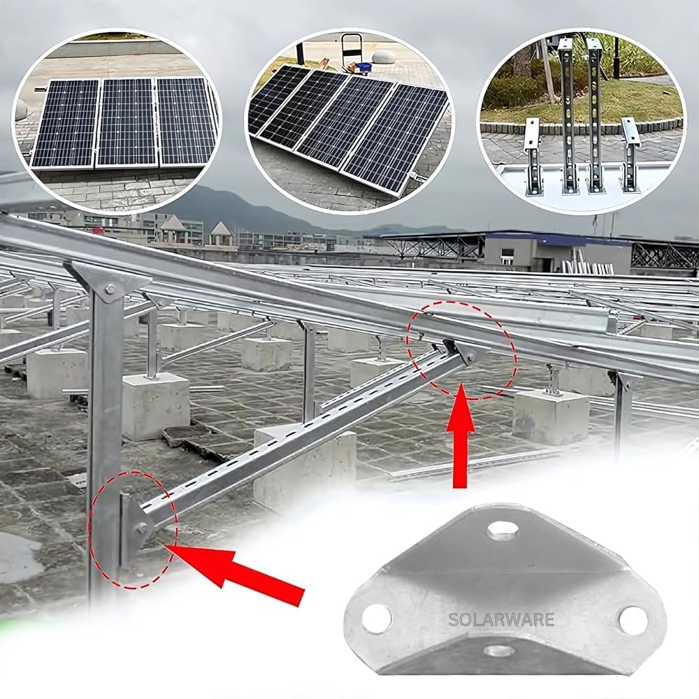Solar Panel Degree Angle Clamp - Color: Silver