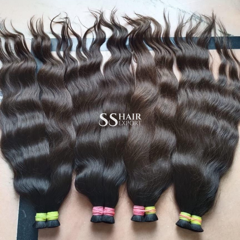 Human Hair Extension Bundles for Braiding Raw Indian Hair Unweft Weaving
